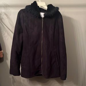 Jacklyn Smith faux fur coat